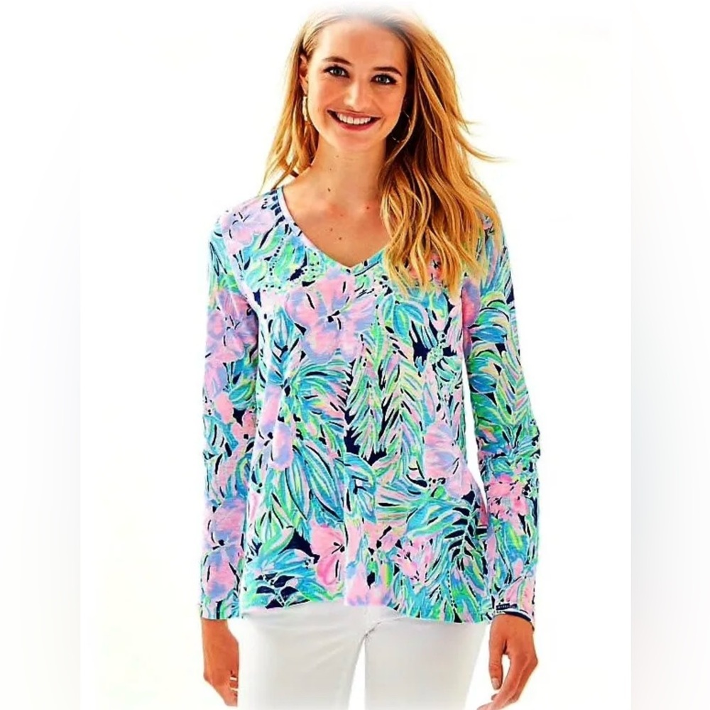 Lilly Pulitzer Etta Top Multi Bermudaful size large